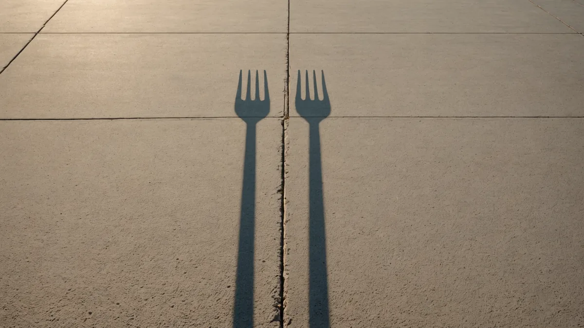 Decision fork concept — abstract branching paths